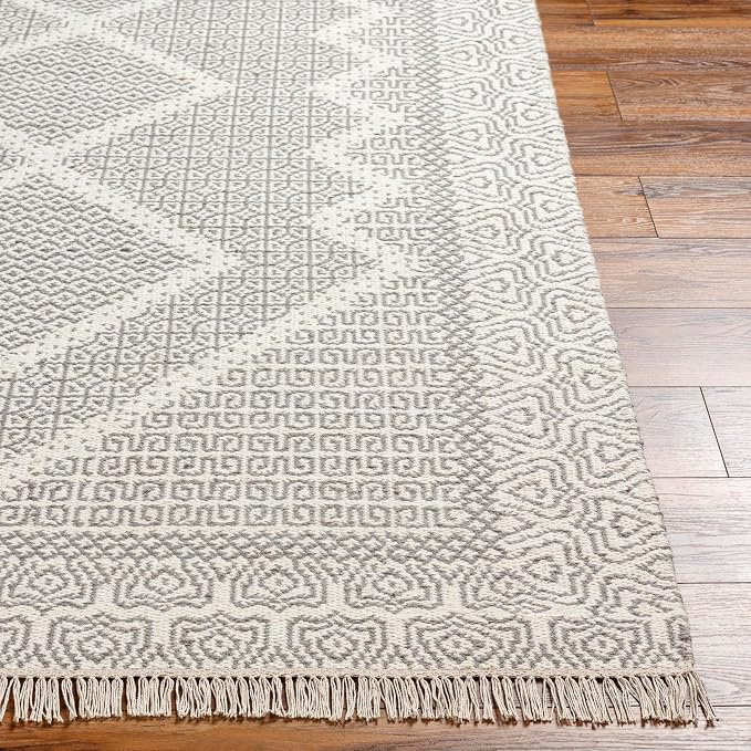 Mark&Day Wool Rugs, 8x10 Nishnabotny Cottage Light Gray Area Rug, Bedroom or - Image 6