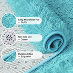 Andency 6x9 Area Rugs Blue, Large Shag Fluffy Soft Shaggy Rugs - Image 5