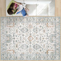 Area Rug 8x10 Living Room Rug, Machine Washable Vintage Distressed Boho Area by XLUEZ