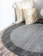 Rugs.com Angelica Collection Rug – 6 Ft Round Light Gray Medium Rug Perfect by Rugscom