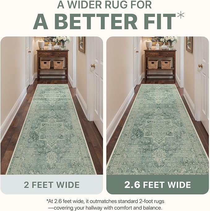 8x10 Area Rugs for Living Room, Machine Washable Non Slip Vintage Rugs - Image 8