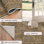 3x10 Long Runner Rugs for Hallway Non Slip, Geometric Floral Design Washable - Image 4