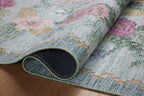 Loloi Rifle Paper Co. Rosa Collection RSA-02 Sky 2'-6" x 7'-6" Runner Rug - Image 6