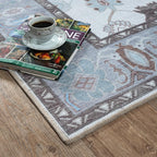 Fame Living Crean Grey Oushak Rug, Area Rugs - Image 8