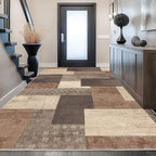 Modern Geometric Patchwork Indoor Area Rug - Image 4