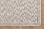 CAMILSON Indoor and Outdoor Runner Rug Off-White Herringbone Seagrass Boho - Image 8