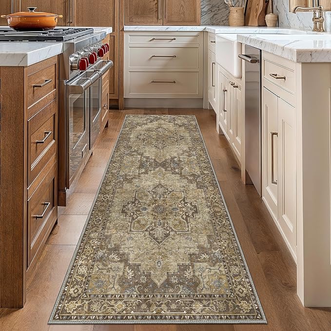 GENIMO 2'6''x8 Runner Rugs for Hallway, Machine Washable Non Slip Vintage Rugs - Image 2