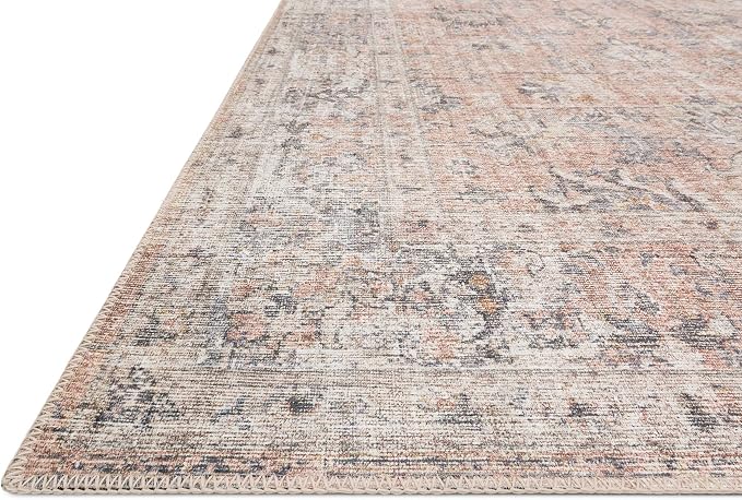 Loloi Skye Collection SKY-01 Blush/Grey 6'-0" x 6'-0" Round Area Rug - Image 3