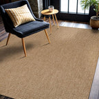 CAMILSON Easy Jute Rug 5x7, Indoor Outdoor Natural Color Farmhouse Area Rugs - Image 8