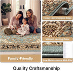 Well Woven Barclay Collection Medallion Kashan Light Blue 3x10 Runner Rug - Image 3