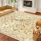 8x10 Area Rugs for Living Room, Machine Washable Non-Slip Carpet, Boho Floral - Image 5