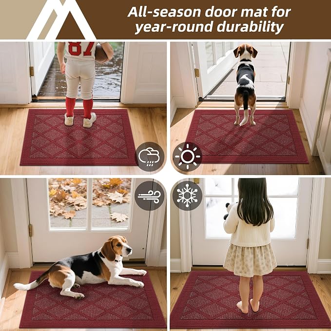 COSY HOMEER Non-Slip Door Mat 32"x48", Entryway Rugs Low Profile Absorbent Dirt - Image 8