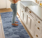 Well Woven Custom Size Hallway & Stair Runner- Harlow Harmony Blue 27 Inches - Image 2