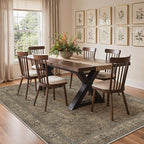 Bavni Washable Rugs 8x10-Machine Washable Rug Lightweight Low Pile, Vintage - Image 4