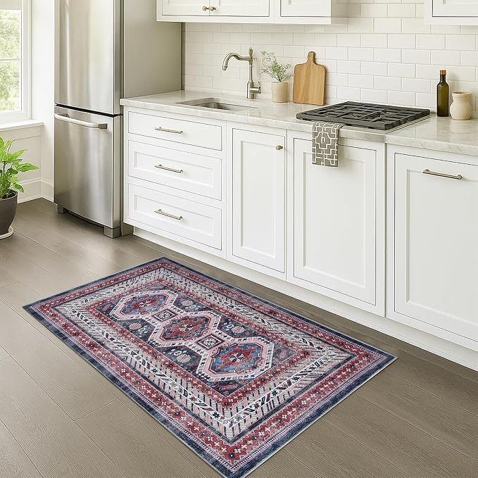 Fame Rugs Turkish Rug. Washable Vintage Oriental Antique Inspired Traditional by FameRugs