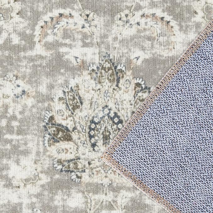 jinchan Fiora Hallway Runner Rug 3x8 Machine Washable Runner Rug Taupe Vintage - Image 6