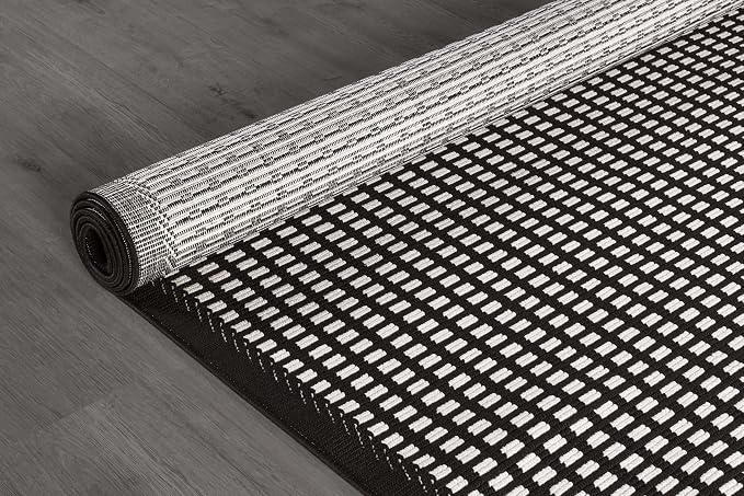 Beverly Rug Micro Loop Area Rug Black/White 6x9 Geometric Modern Luxury Zebra - Image 10