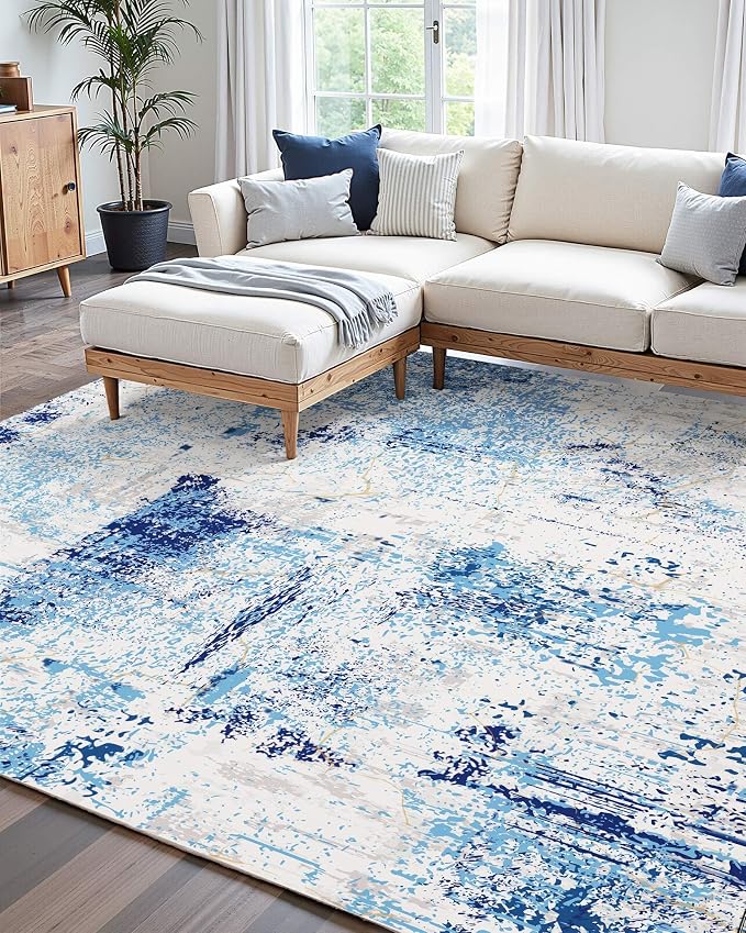 VEVOR 5 x 7 ft Area Rug Large Washable Rug Non-Slip and Tear-Resistant Soft - Image 3