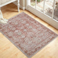 Kuden 3x5 Small Rug, Machine Washable, Non-Slip Backing, Vintage Style by KudenRugs