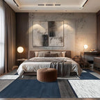 Rugshop Modern Geometric Boxes Navy Area Rug, Carpet - Image 9