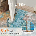 vivorug Washable Rug, Ultra Soft Area Rug 4x6, Non Slip Abstract Small Rug - Image 6