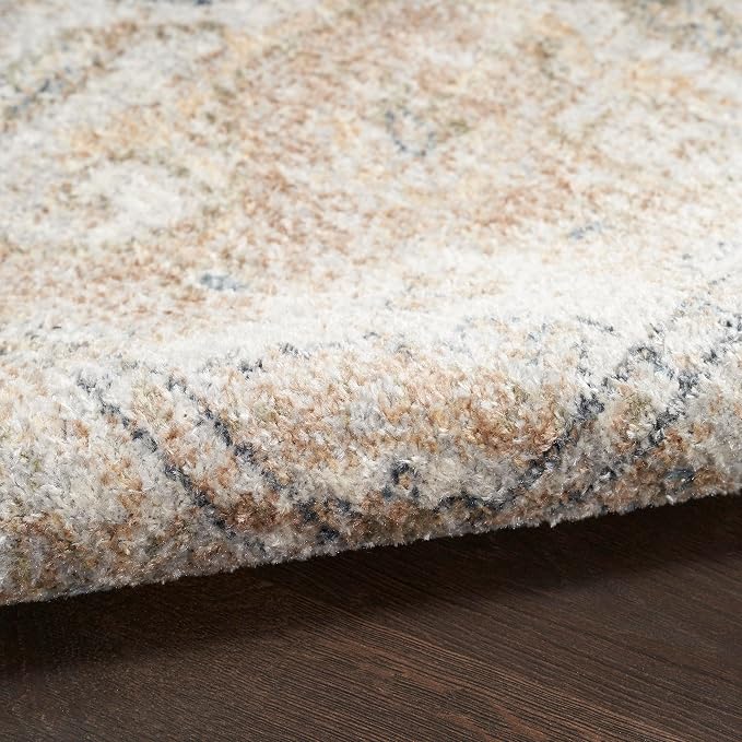 Nourison Home Astra Machine Washable Beige 5'3" x Round Area Rug - Image 9