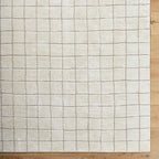 Livabliss x Our PNW Home Cascade Minimalist Grid Area Rug, Grid Ivory/Taupe - Image 7