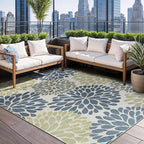 Beverly Rug Outdoor Rug 8x10 Modern Exotic Tropical Leaf Area Rugs - Image 8