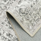Black Area Rug 5x7 Machine Washable Vintage Living Room Distressed Non Slip - Image 8