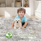 9x12 Area Rug Living Room: Washable Large Abstract Soft Stain Resistant Indoor - Image 7