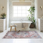 Washable Area Rug. Modern Farmhouse. Vintage. Turkish. Bohemian. Distressed. - Image 9