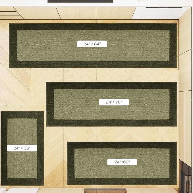 Machine Washable Runner Rug 24" x 84", Non Slip Kitchen Mat - Image 5