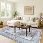 Fame Living Cream Grey Oushak Runner Rug, Modern Runners, Runner - Image 9