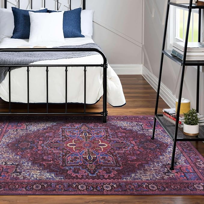 Fame Rugs Turkish Rug. Washable Vintage Oriental Antique Inspired Traditional - Image 3
