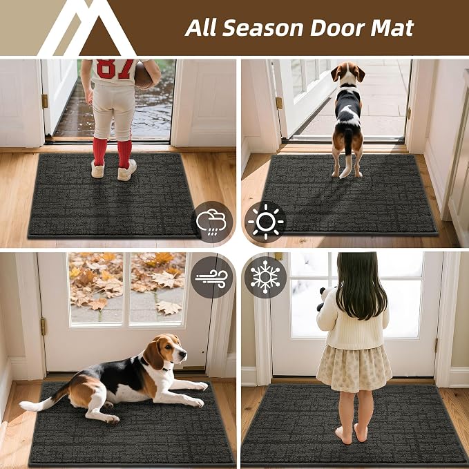 COSY HOMEER-Door-Mat Dirt Trapper Entryway Rugs 20"x32" Non Slip Washable - Image 9