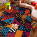 Patchwork Rug - 2x3 Area Rugs, Geometric Abstract Entryway Rug by Unknown
