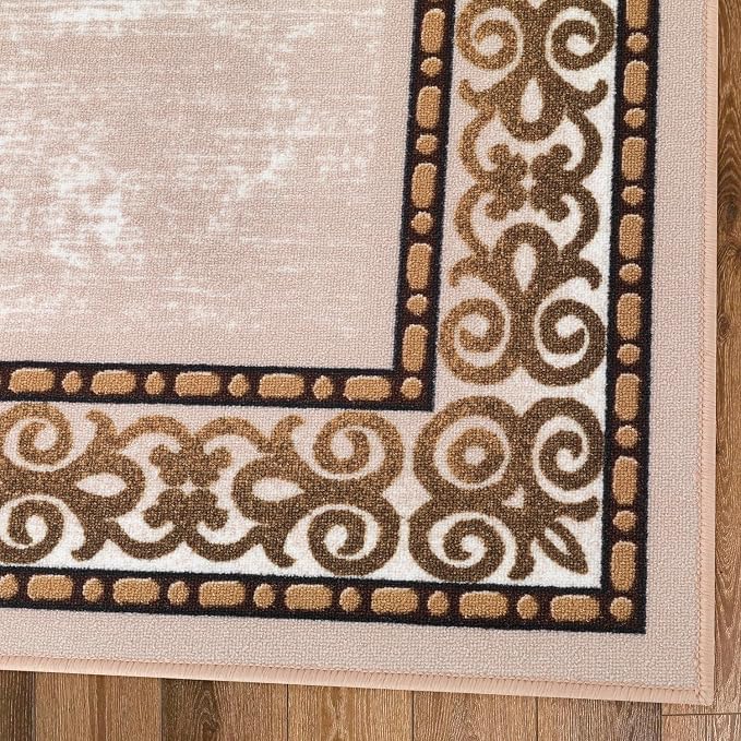 Antep Rugs Alfombras Bordered Modern 3x5 Non-Slip Low Pile Rubber Backing - Image 5