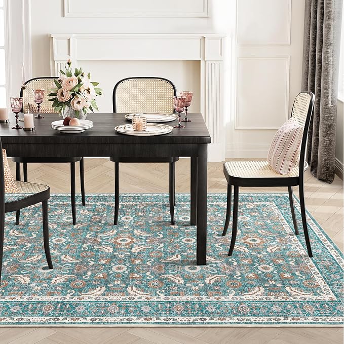 WITSHOCK Living Room Area Rugs 8x10: Soft Non-Slip Backing Washable Rugs - Image 5