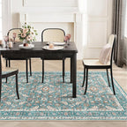 WITSHOCK Living Room Area Rugs 5x7: Soft Non-Slip Backing Washable Rugs Vintage - Image 5