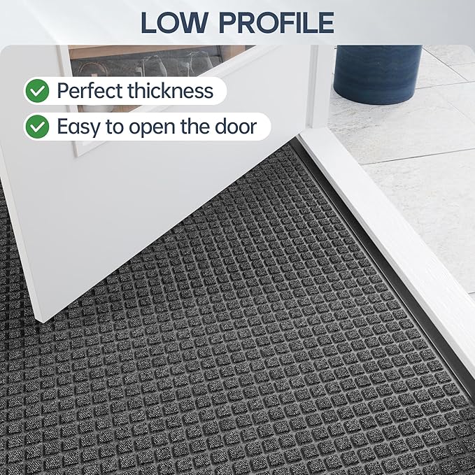 Amyracel Front Door Mat Outside Entrance, Heavy Duty Rubber Backing Door Mats - Image 2