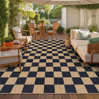 Lahome Checkered Easy Jute Rug, 9x12 Area Rug by Lahome