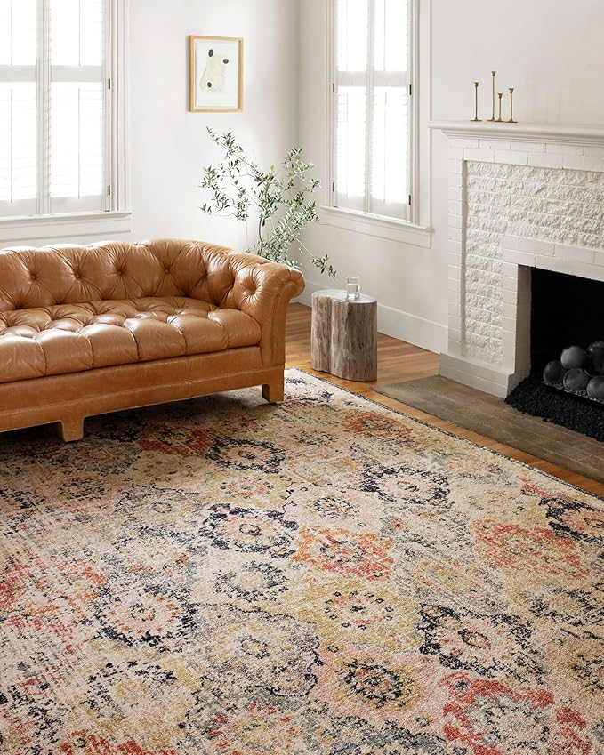Loloi Jocelyn Collection JOC-07 Khaki/Multi 7'-10" x 10' .38" Thick Area Rug by Loloi