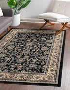 Rugs.com Yasmin Collection Rug – 8' x 10' Black Medium Rug Perfect - Image 4