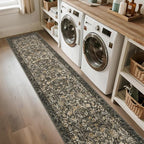 Washable Runner Rug 2x10: Vintage Boho Floral Carpet Runners - Image 7