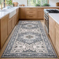 PURRUGS Vintage Farmhouse Boho Runner Rug 2'6" x 6', Non-Slip Machine Washable by PURRUGS