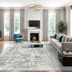 Abstract Rug 8x10 Large Living Room Rugs Neutral Modern Washable Area Rugs by Soalmost
