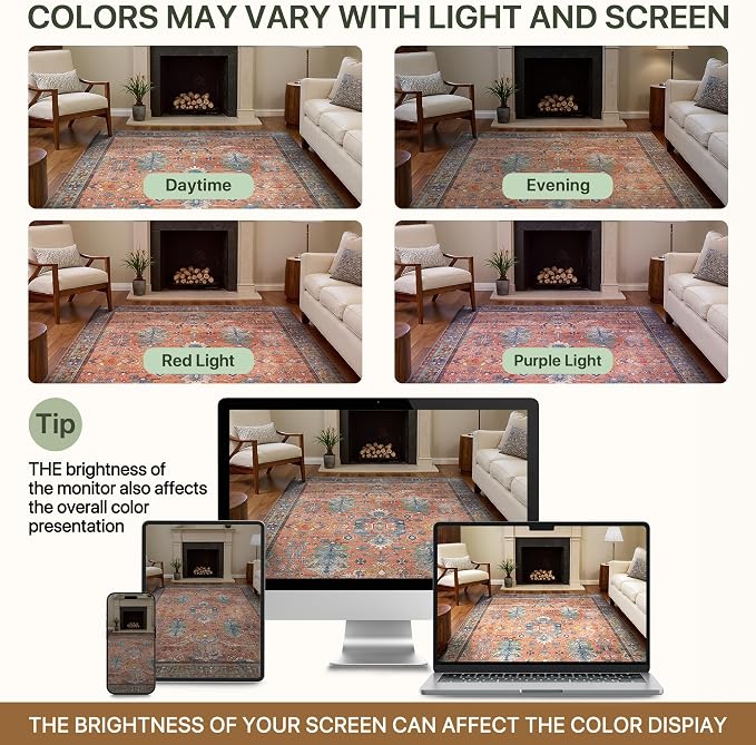 Bavni Runner Rug, Machine Washable Rugs - Image 4