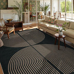 Lahome Modern Rainbow Easy Jute Outdoor Carpet, Washable Rugs 9x12 by Lahome