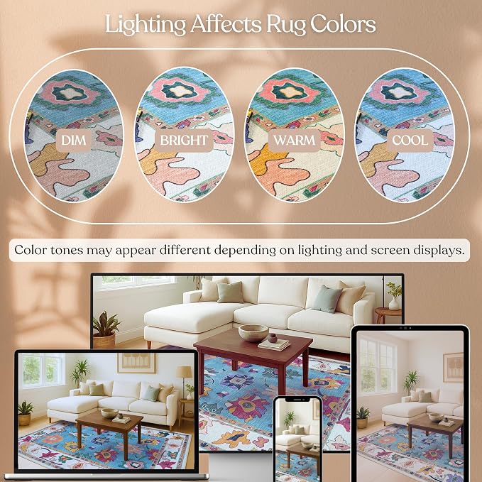 Fame Living Colorful Oushak Rug, Area Rugs - Image 7