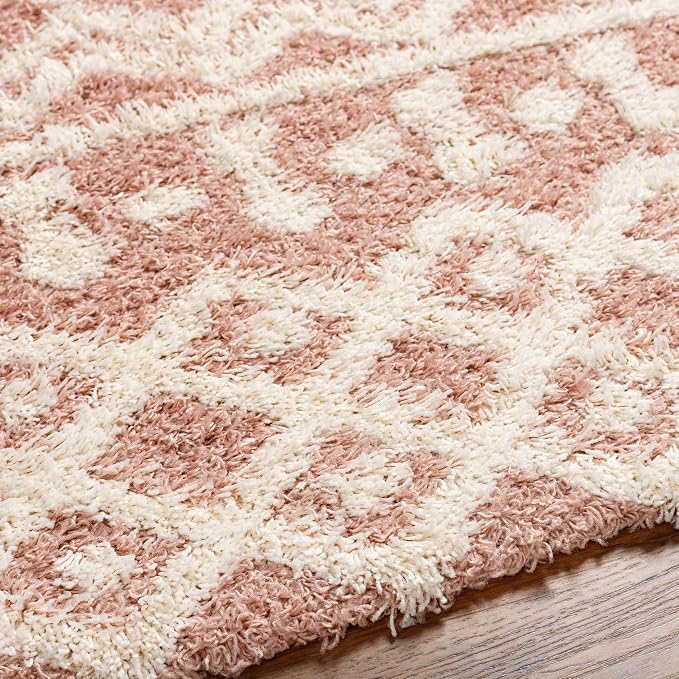 Livabliss Hapsburg Moroccan Shag Runner Area Rug, Dusty Pink - Image 7